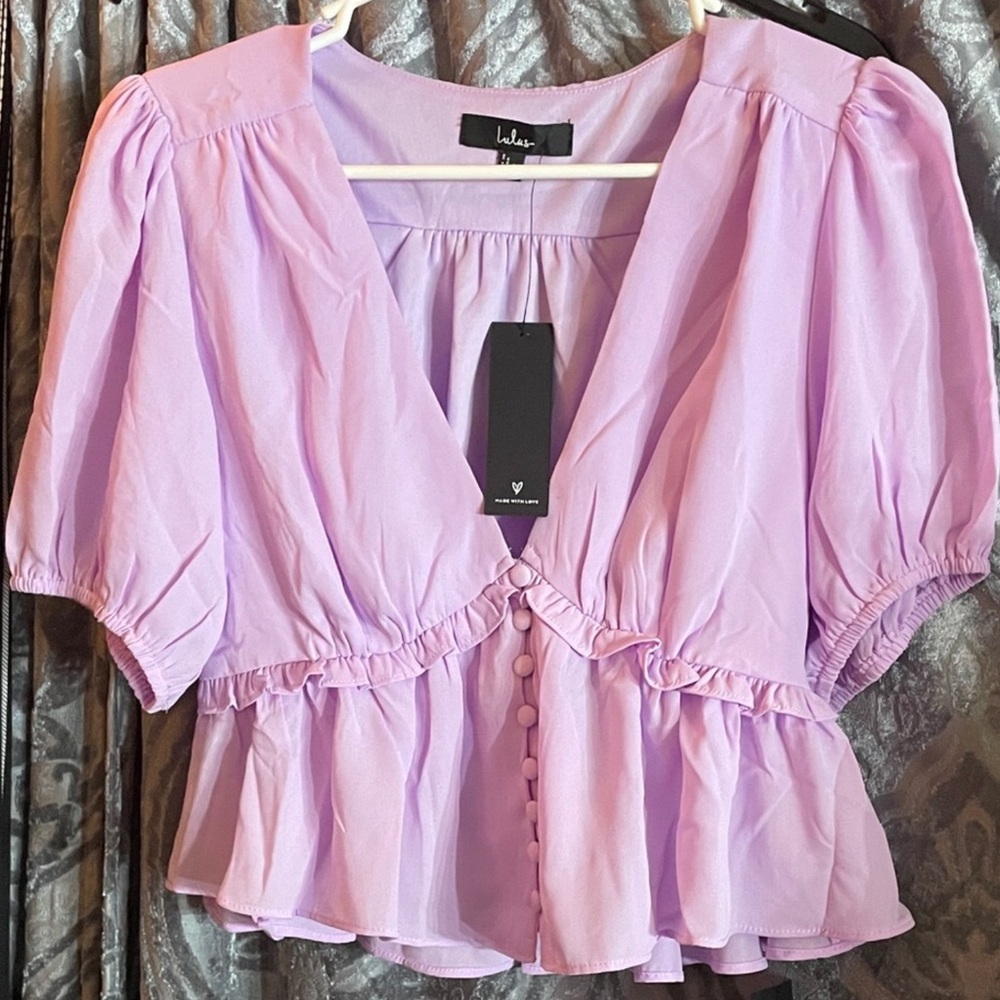 Lulus lavender blouse